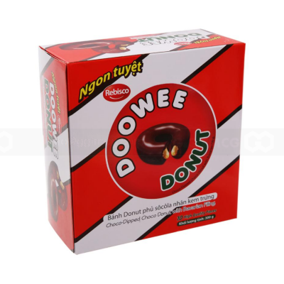 Wholesale Doowee Donut Chocolate Topping Cake With Egg Cream 290g (10 x 29g) x 10 boxes
