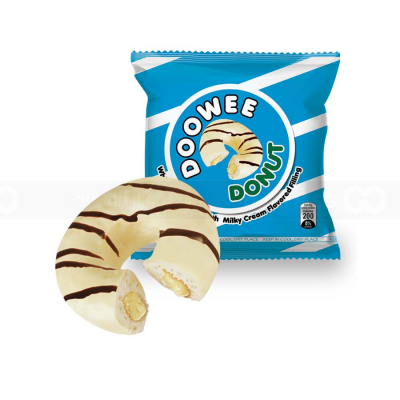Doowee Donut White Chocolate Cake Filled with Milk Cream 290g (10 x 29g) x 10 boxes