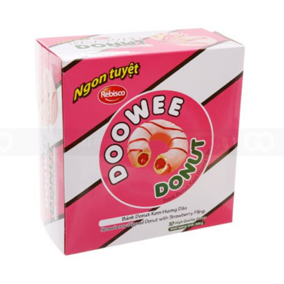 Wholesale Doowee Donut Strawberry Cake 290g (10 x 29g) x 10 boxes