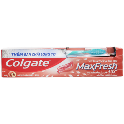 Wholesale Colgate Maxfresh Icy Peach + Free Toothbrush 225g x 36 Boxes