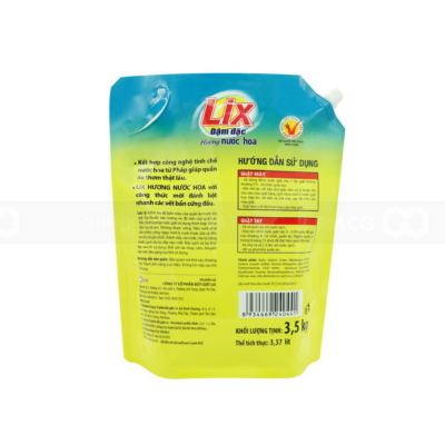 Lix Extra Concentrate Perfume Detergent Liquid 3.5kg x 4 Bags