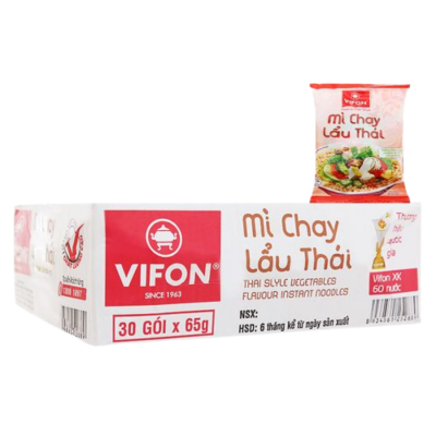 Vifon Thai Hot Pot Vegetarian Instant Noodle 65g x 30 bags