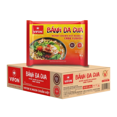 Vifon Instant Crab Rice Pancake 60g x 30 Bags (Halal)