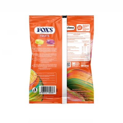 Fox's Fruits Candy Mixed 2 Flavors 125g x 24 Bags
