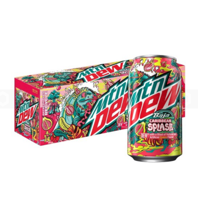 Mountain Dew Baja Caribbean Splash 12oz x 24 cans