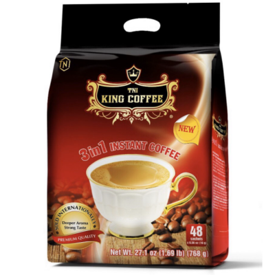 King Coffee 3 in 1 Instant Coffee 16g x 48 Sachets x 10 Bags