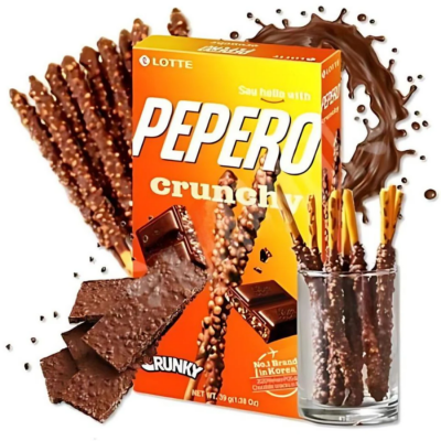 Lotte Pepero Crunky 39g x 40 Boxes