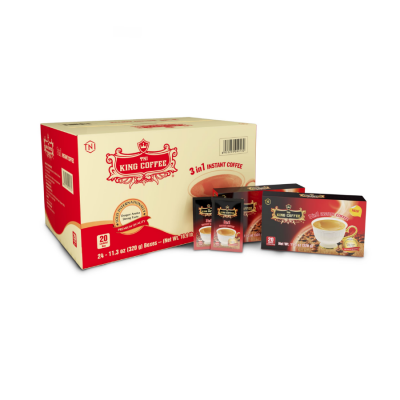 King Coffee 3 in 1 Instant Coffee 16g x 20 Sachets x 24 Boxes