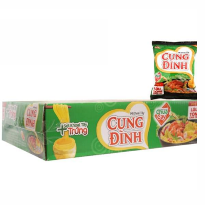Cung Dinh Spicy & Sour Shrimp Instant Noodle 85g x 30 bags