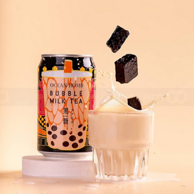 Ocean Bomb Brown Sugar Bubble Milk Tea Drink 315ml x 24 Cans 