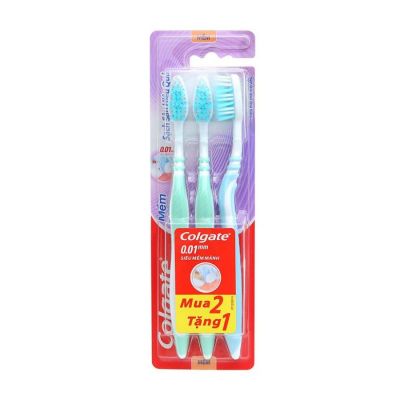 Wholesale Colgate Toothbrush Slimsoft Clean Effect 3 Pcs x 6 Packs x 4 Trays