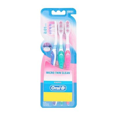 Wholesale OralB Micro Thin Clear Toothbrush 3x6x16