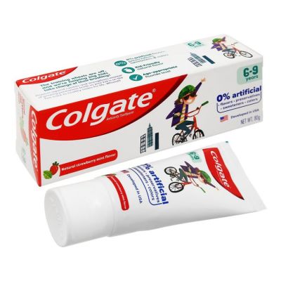 Wholesale CColgate Kid Natural Strawberry 6 - 9 Y 80G x 48 Tubes
