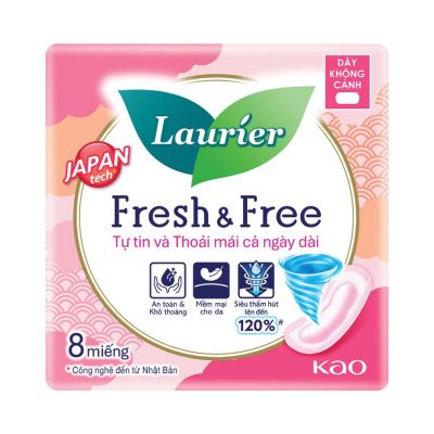 Wholesales Lauríer Fresh & Free Thick Wingless 8 Piece x 60 Packs