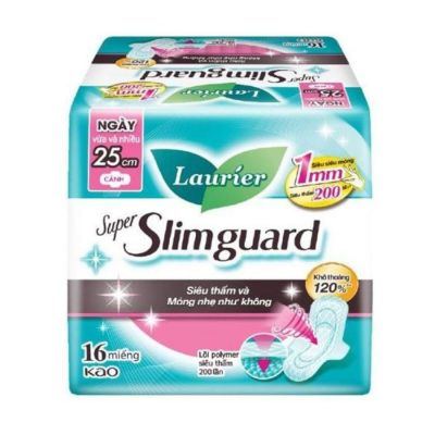 Wholesales Lauríer Super Slimguard Day Sanitary Pads 1mm 25cm x 16 Piece x 16 Packs