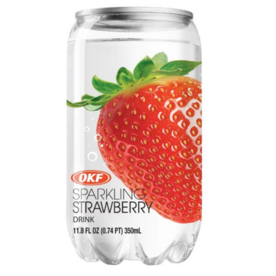 OKF Strawberry Flavored Sparkling Soft Drink 350ml x 24 Cans
