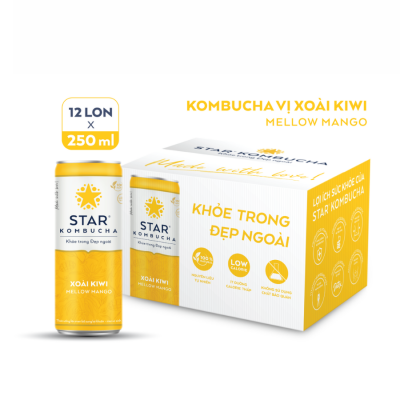 Star Kombucha Mellow Mango 250ml x 12 Bottles