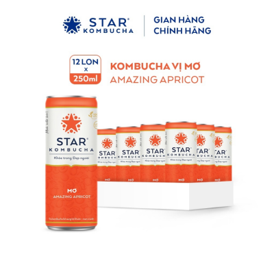 Star Kombucha Apricot 250ml x 12 Bottles