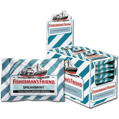Fisherman's Friend Sugarfree Candy Spearmint 25g x 24 Packs x 12 Boxes