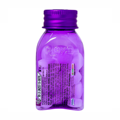 Playmore Grape Flavored Mints 22g x 6 Jars x 24 Boxes