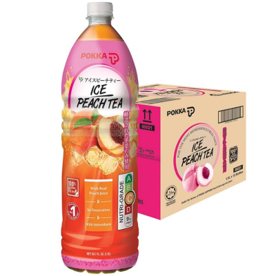 Pokka Ice Peach Tea 1.5L x 12 Bottle