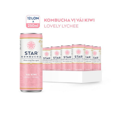 Star Kombucha Lovely Lychee 250ml x 12 Bottles