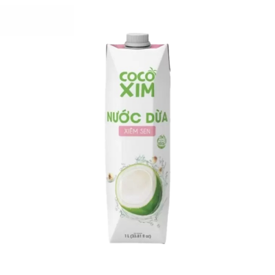 Cocoxim Lotus Seed Flavor Coconut Water 1L x 12 Bottles