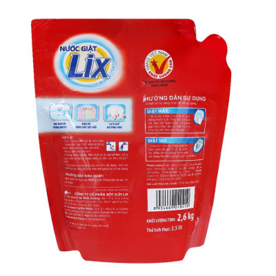 Lix Extra Concentrate Detergent Liquid 2.6kg x 4 Bags