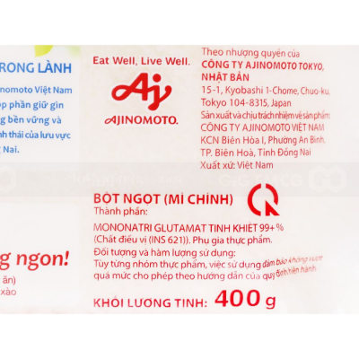 Wholesale Ajinomoto Monosodium Glutamate Umami Seasoning 400g x 30 Bags