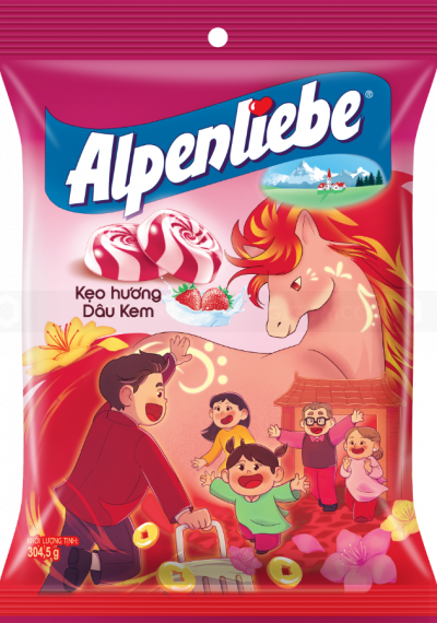 Alpenliebe Strawberry Cream 115.5g x 45 Bags