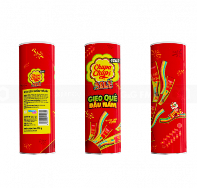 Chupa Chups Sour Belt Jelly Tube 7g x 15 Strips x 12 Tubes