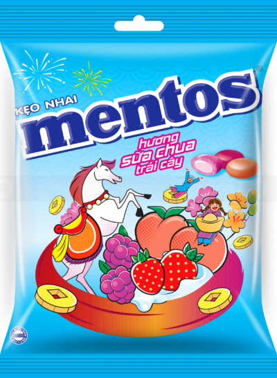 Mentos Fruit Yogurt Chewables 221.4g x 24 Bags