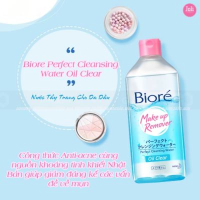 Biore Make Up Remover Perfect Cleansing Water Oil Clear 400ml