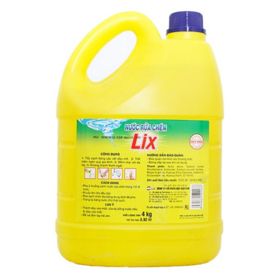 LIX Lemon Dishwashing Liquid 3,5kg x 4 Bottles