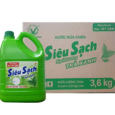Wholesale Lix Green Tea Super Clean Dishwashing Liquid 3.6kg x 4 Cans