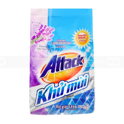 Wholesale Attack Lavender Fragrance Detergent Powder 3.8kg x 3 Bags