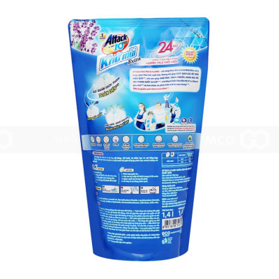 Wholesale Attack Lavender Fragrance Detergent Liquid 1.4 Kg x 8 Bags