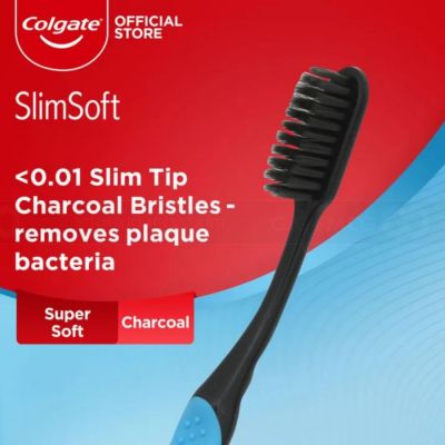 Colgate Toothbrush Slimsoft Charcoal 3Pk