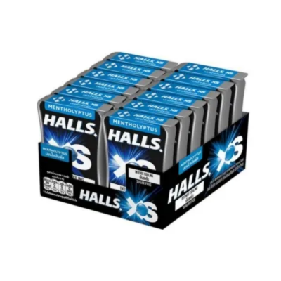 Halls XS Mint Sugar Free 12g x 12 Jar x 24 Block