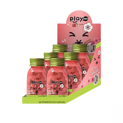 Playmore Plum Flavored Mints 22g x 6 Jars x 24 Boxes