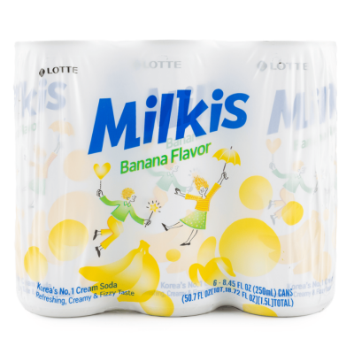 Milkis Banana Flavored Milk Soda Drink 250ml x 30 Bottles