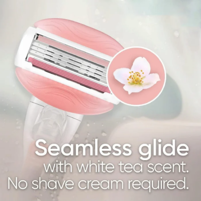 Gillette Venus Glide White Tea Razor 2 Up 4 Pcs x 4 Boxs