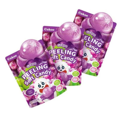 Cokoc Grape Flavored Peeled Gummy Candy 75g x 50 Bags