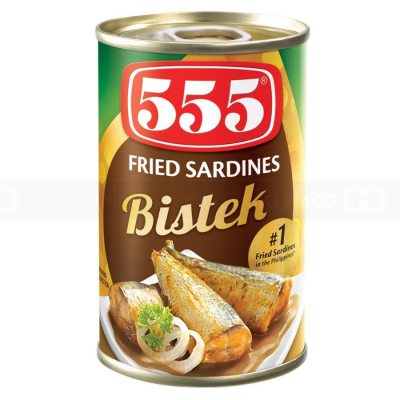 555 Fried Sardines Bistek 155g x 100 Cans