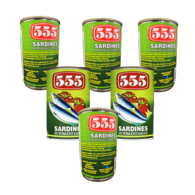 555 Sardines In Tomatoes Sauce 155g x 100 Cans