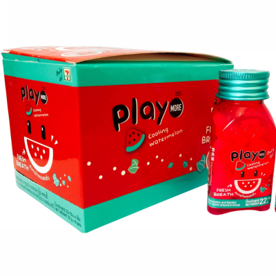 Playmore Watermelon Flavored Mints 22g x 6 Jars x 24 Boxes