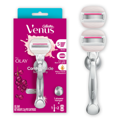 Gillette Venus Olay Sugarberry Razor Refills 4 TC 4 Pcs x 6 Bags x 8 Boxs