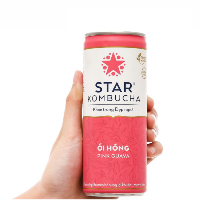 Star Kombucha Pink Guava 250ml x 12 Bottles