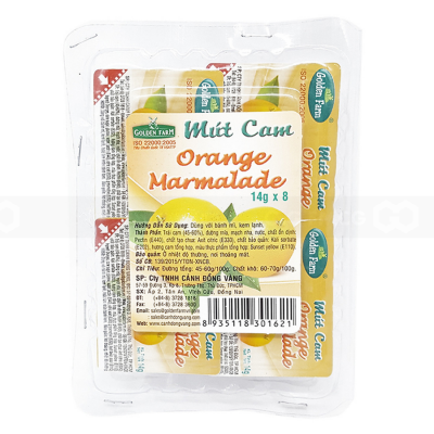 Wholesale Golden Farm Orange Jam 14G X 8 Sachets X 8 Blocks