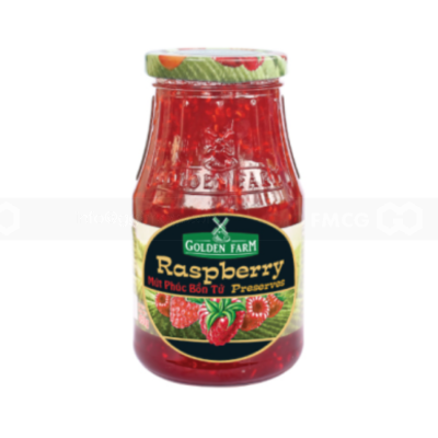 Wholesale Golden Farm Raspberry Jam 450G X 12 Jars